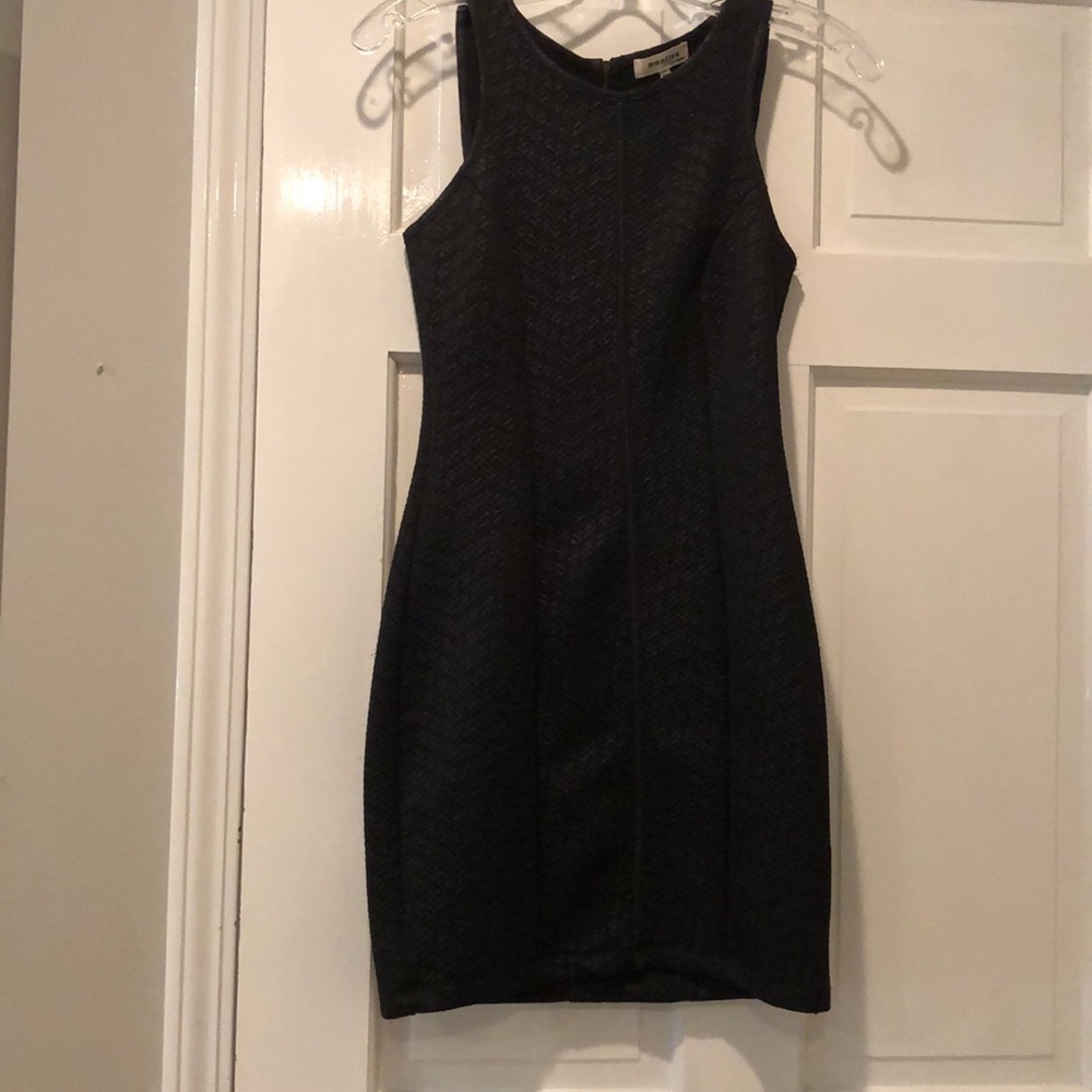Form fitting mini black dress
